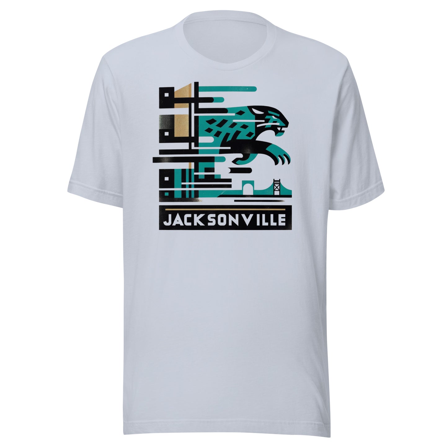 Jacksonville Gridiron: Maritime Cats - Retro Football Tapestry Series Unisex t-shirt