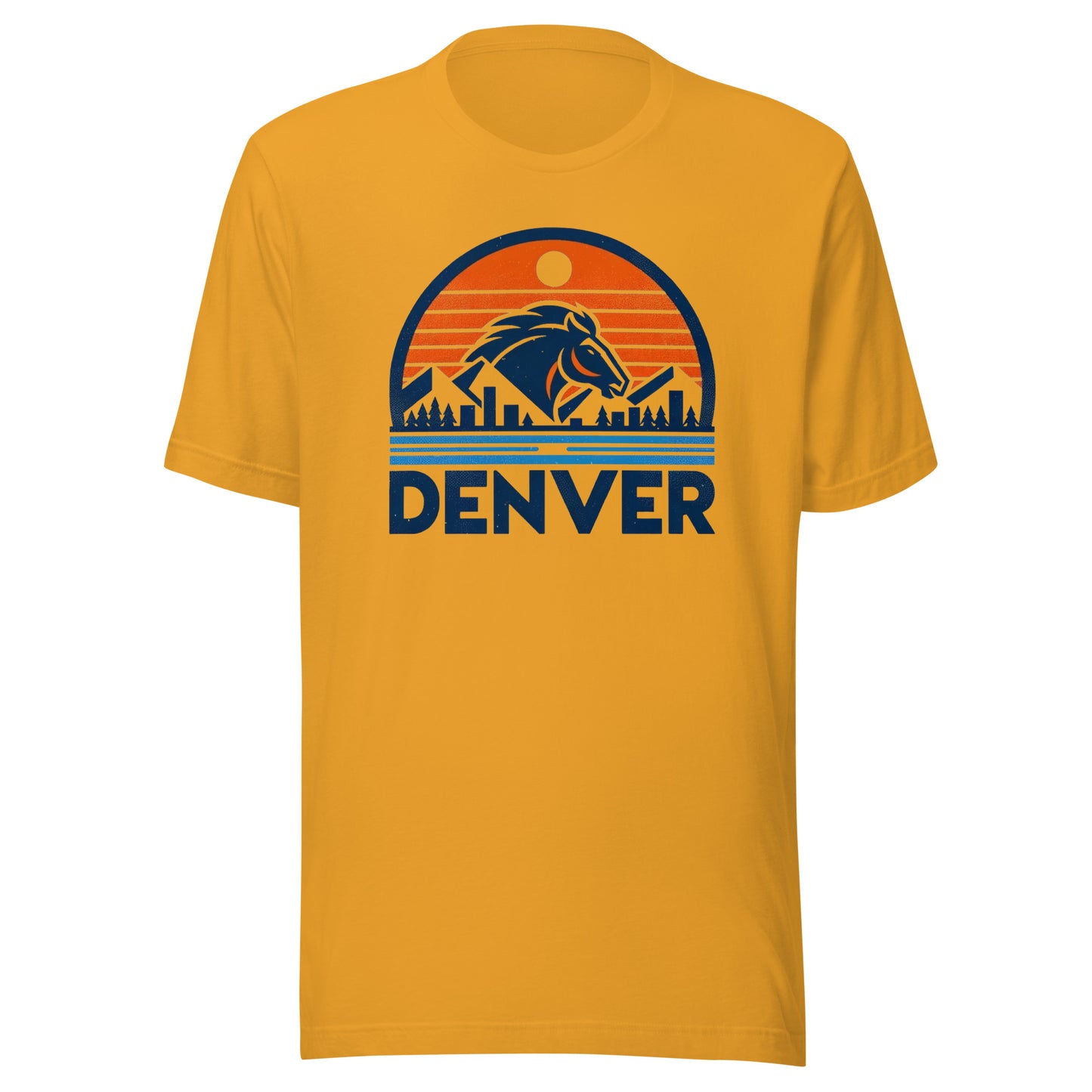 Denver Gridiron: Riding Momentum - Retro Football Tapestry Series Unisex t-shirt