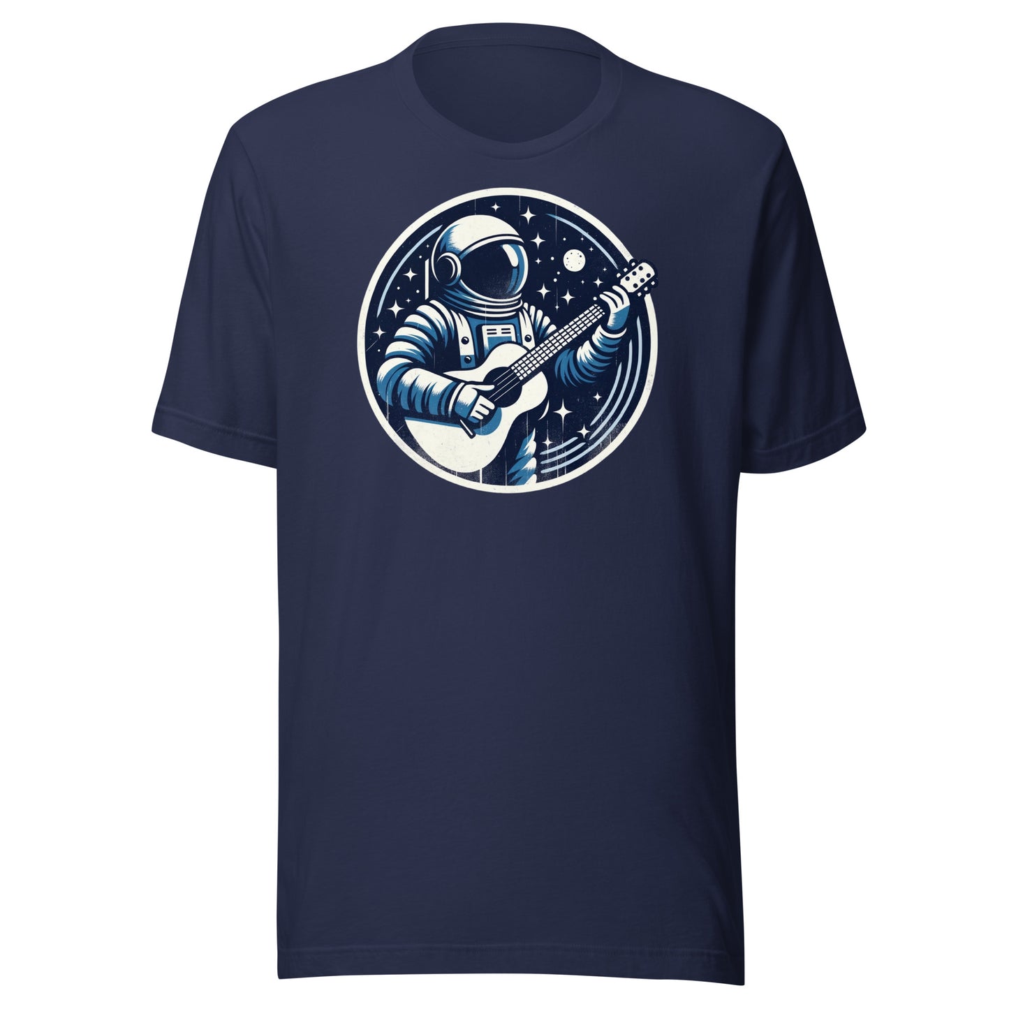 Stellar Riffs: Astronaut's Chill Space Melody - Cosmic Guitarist Unisex t-shirt
