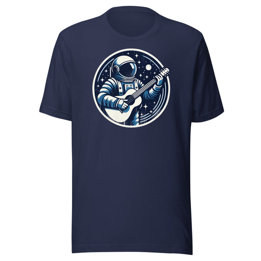 Stellar Riffs: Astronaut's Chill Space Melody - Cosmic Guitarist Unisex t-shirt