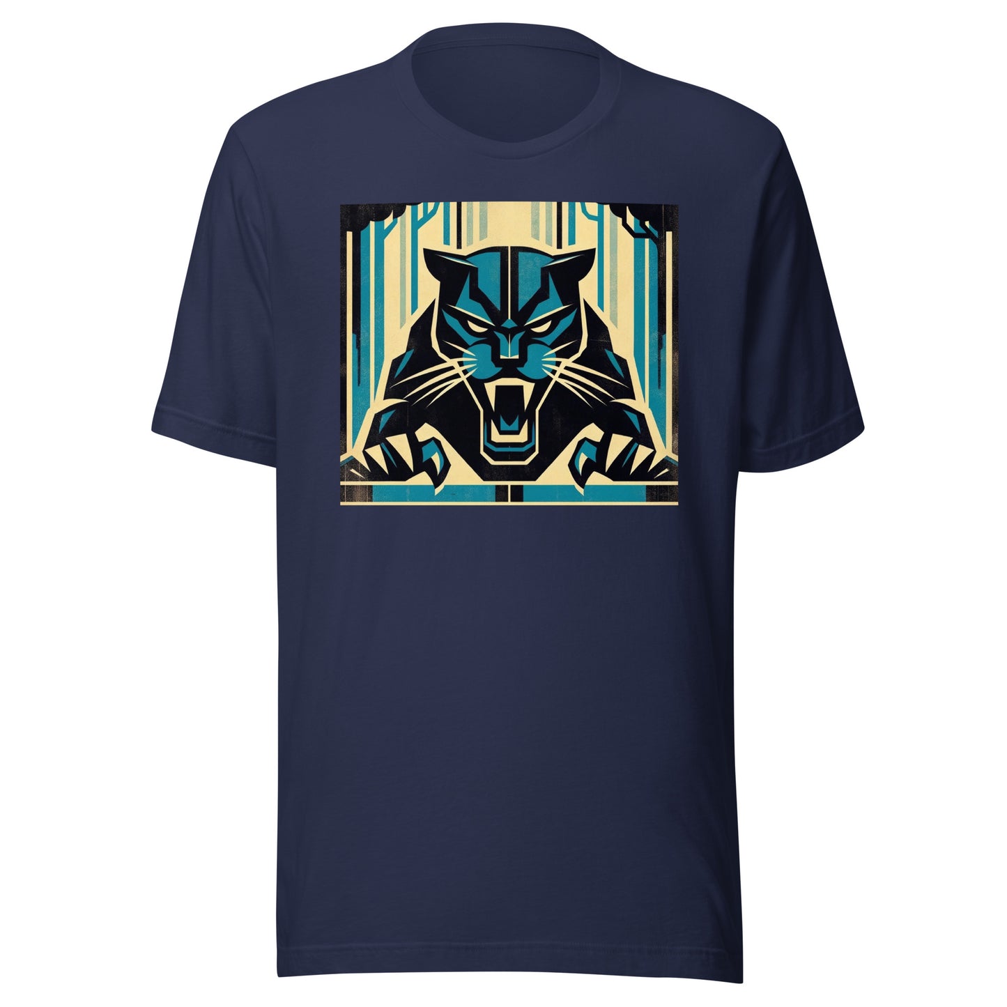 Carolina Gridiron: Shadow Hunter - Retro Football Tapestry Series Unisex t-shirt