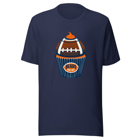 "Bears Bake Sale" Football Cupcake Graphic Unisex t-shirt