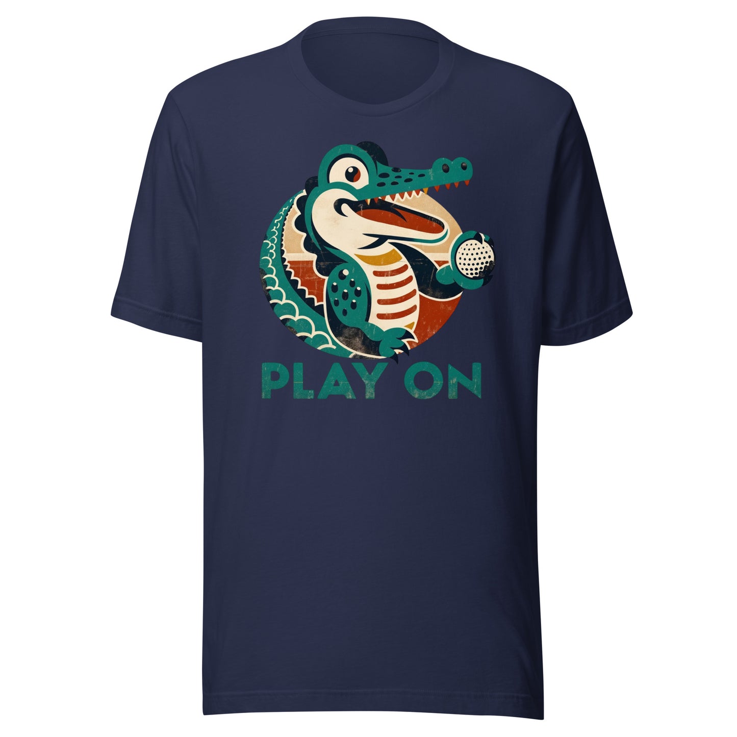 Golf Gator Play On Golfing Tee Unisex t-shirt
