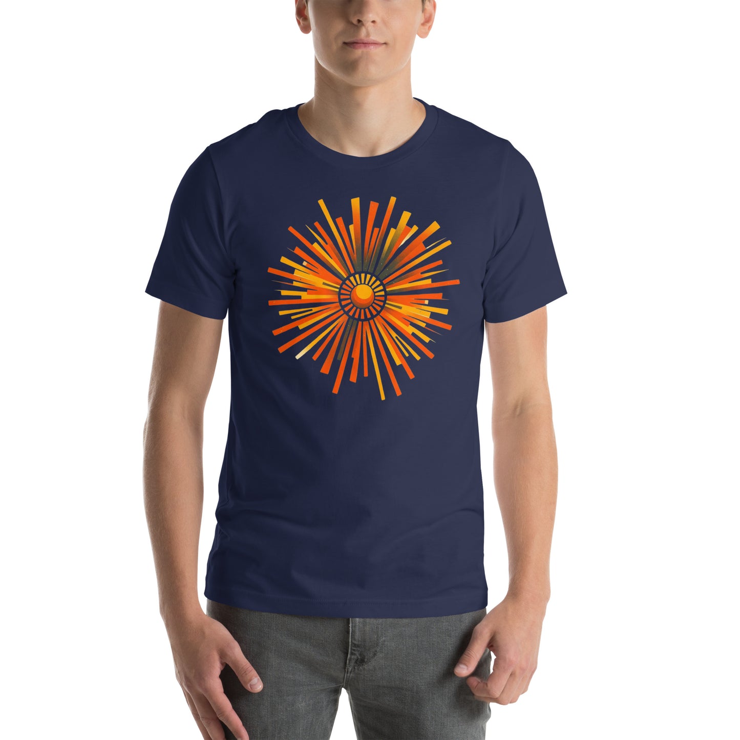 Retro Sunburst Abstract Unisex T-Shirt
