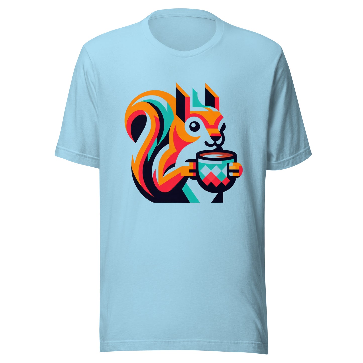Espresso Squirrel: Vibrant Coffee Companion - Whimsical Wildlife Unisex T-Shirt