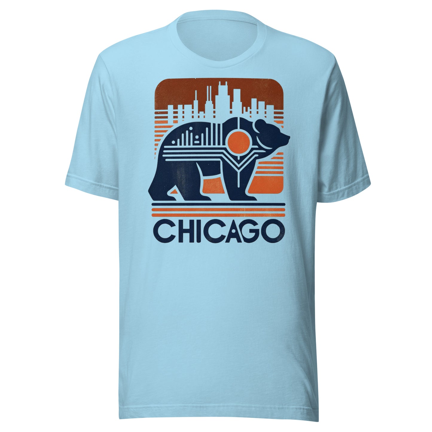 Chicago Gridiron: Windy City Charge - Retro Football Tapestry Series Unisex t-shirt