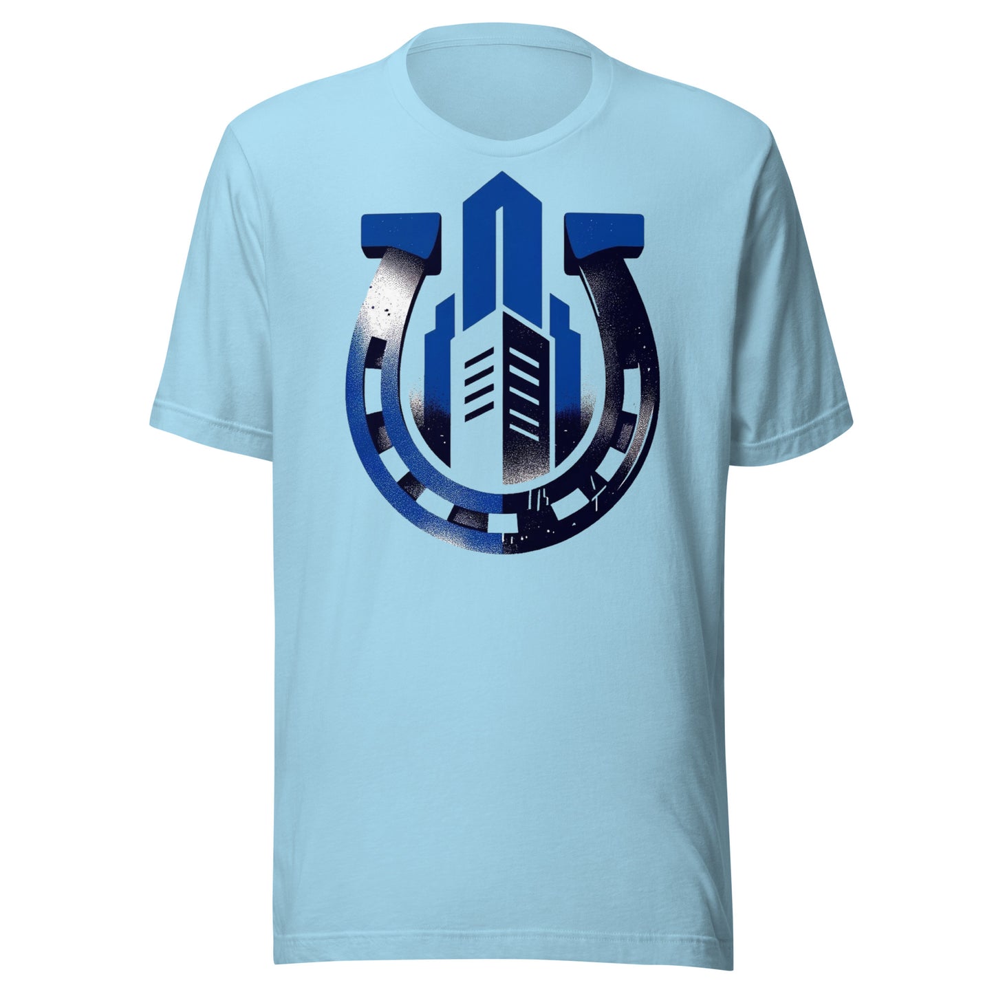 Indianapolis Gridiron: Horseshoe Skyline - Retro Football Tapestry Series Unisex t-shirt