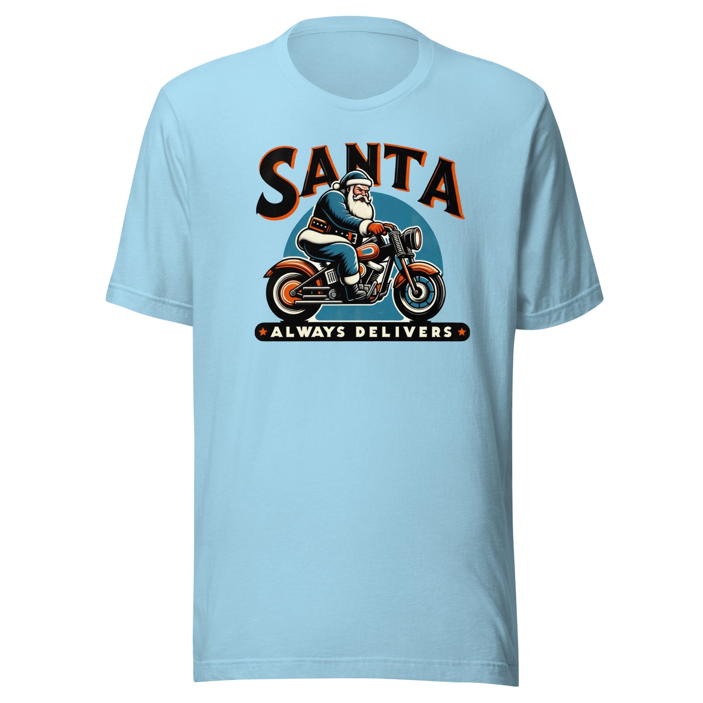 Santa Always Delivers Christmas Motorcycle Unisex t-shirt