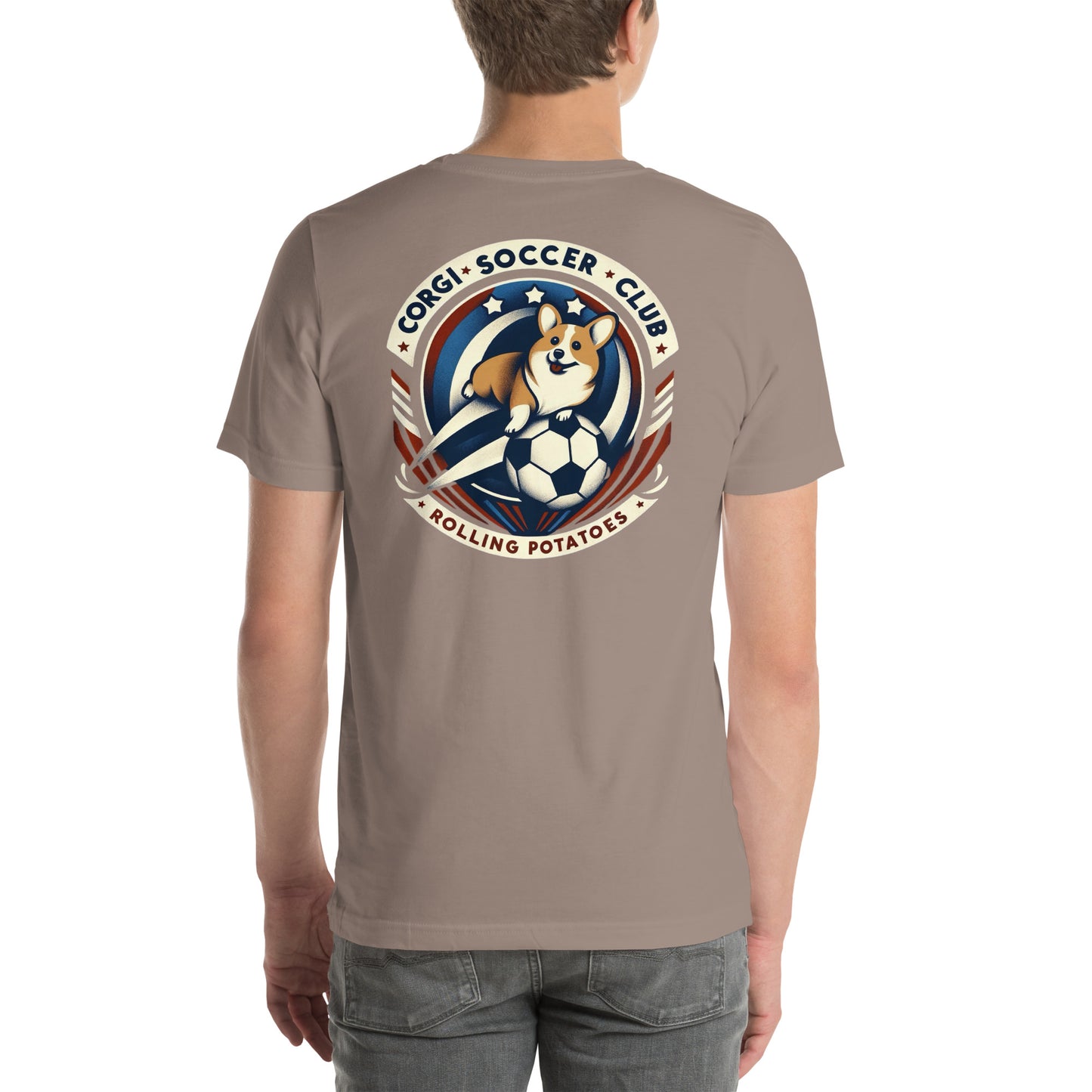 Corgi Soccer Club Rolling Potatoes Unisex t-shirt