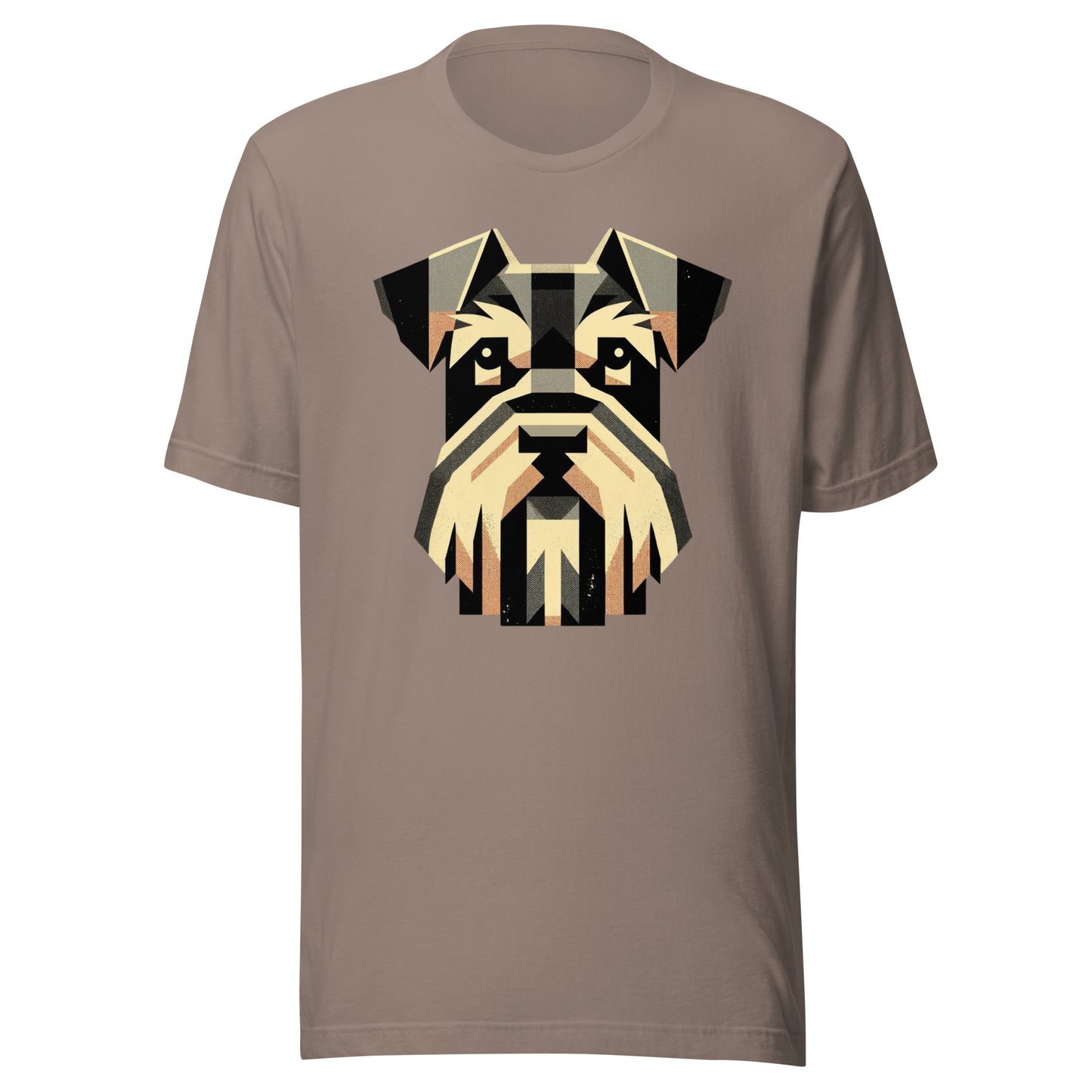 Iron Paws: Schnauzer Dog Stance - Bold Monochrome Guard Unisex t-shirt