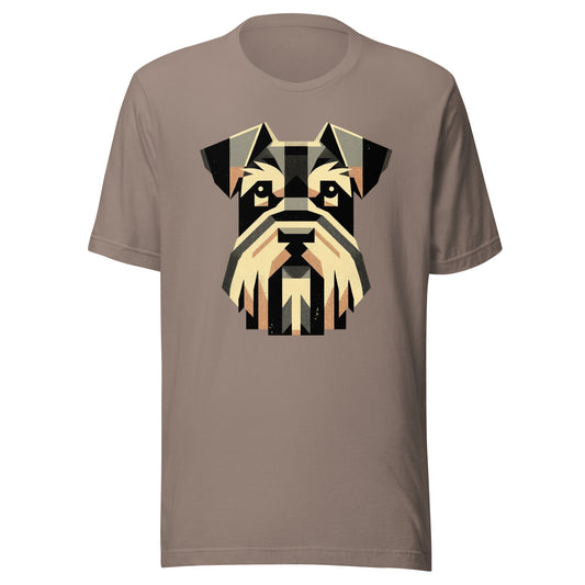Iron Paws: Schnauzer Dog Stance - Bold Monochrome Guard Unisex t-shirt