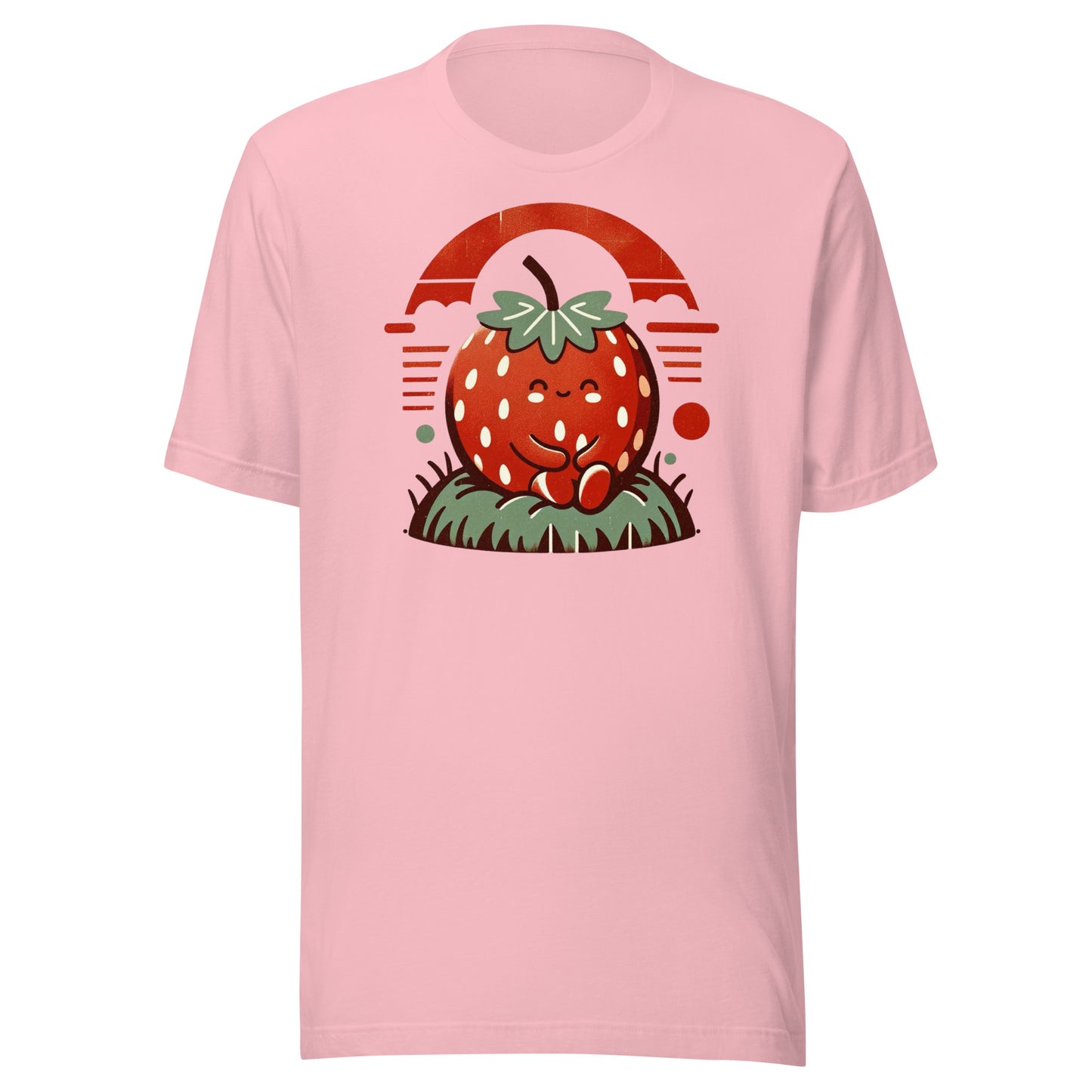 Berry Charming - Smiling Strawberry with Vintage Flair Unisex Tee