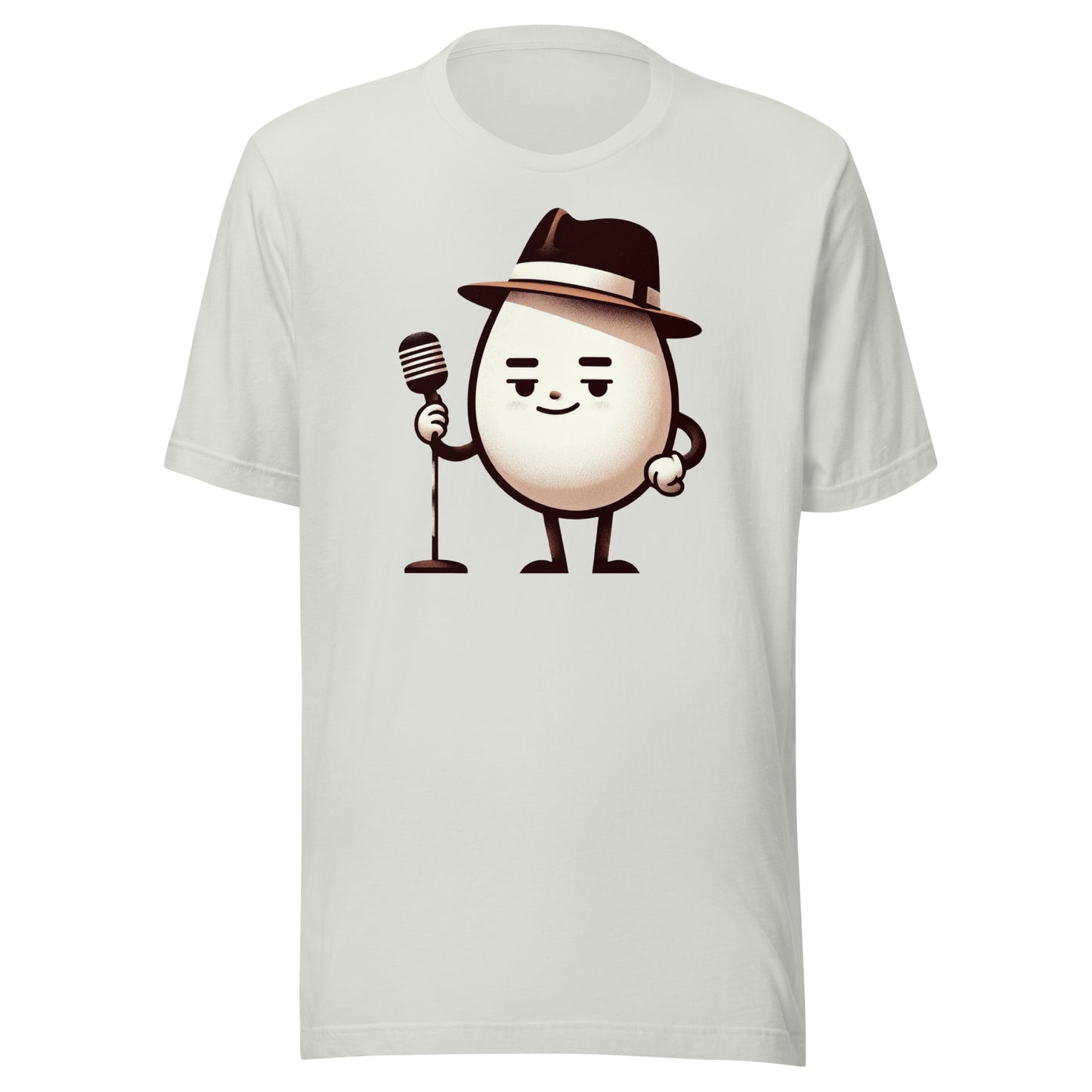 All the Yolks: Cool Egg Comedian with Microphone Unisex Tee
