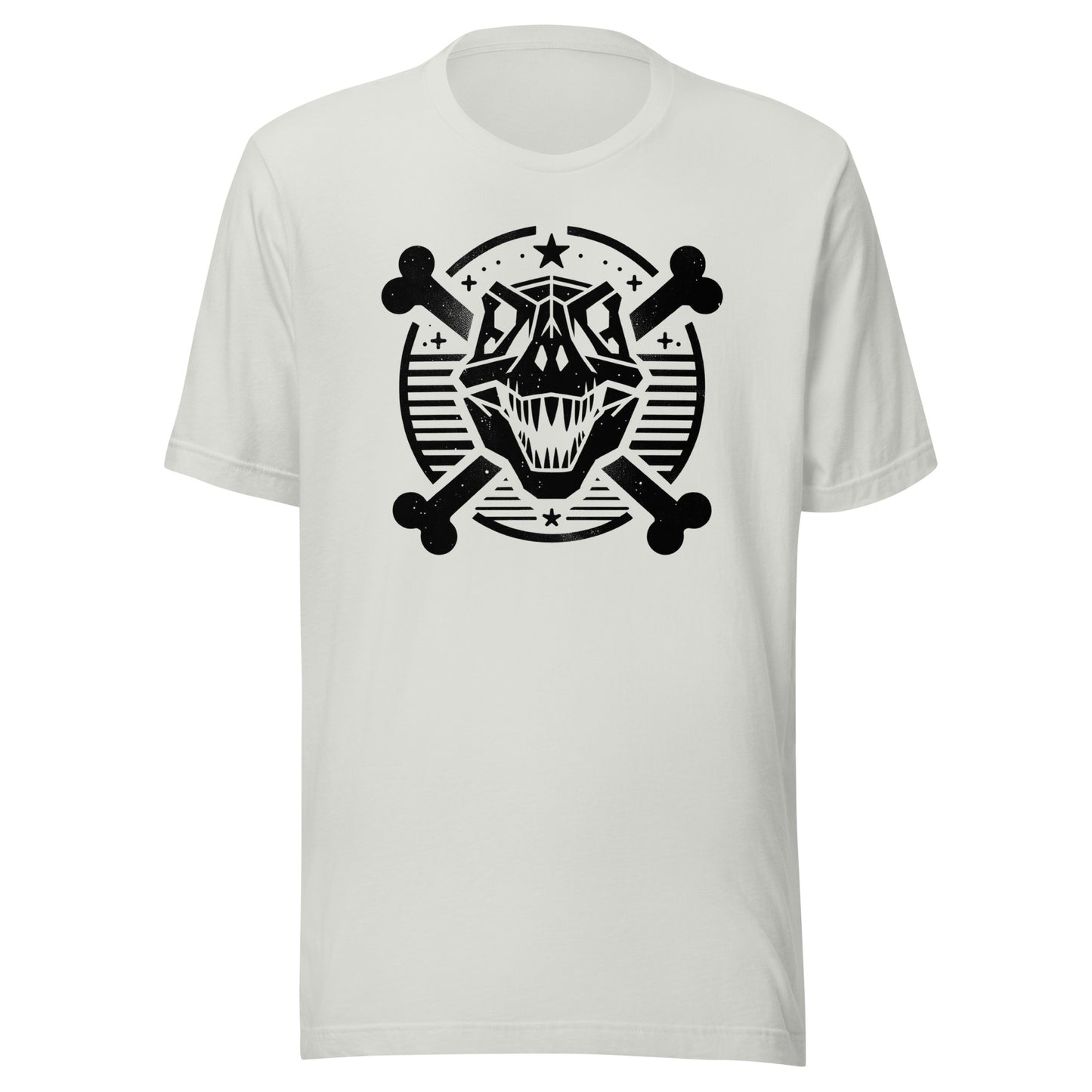 Danger Tyrannosaurus Skull and Crossbones Graphic Unisex t-shirt