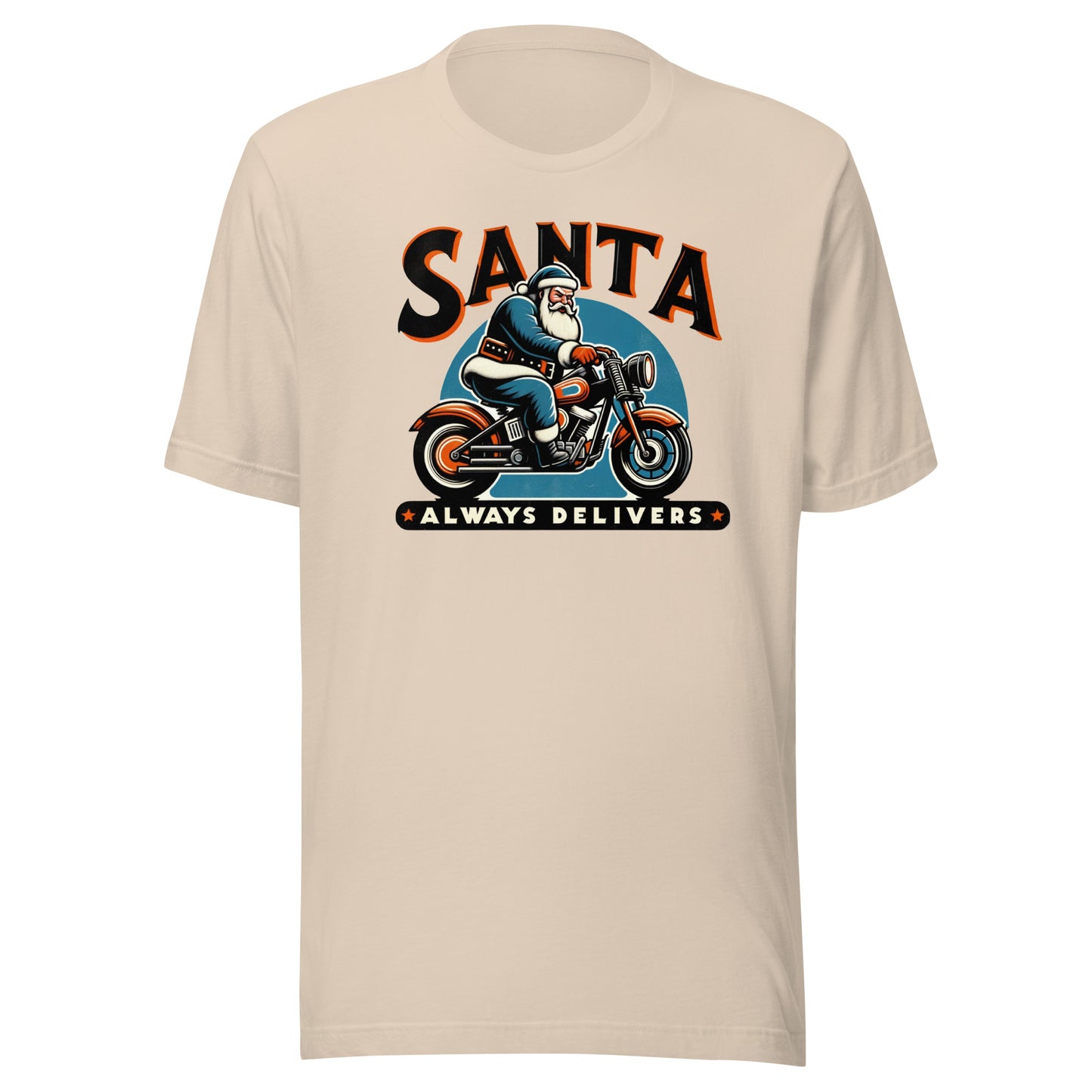 Santa Always Delivers Christmas Motorcycle Unisex t-shirt