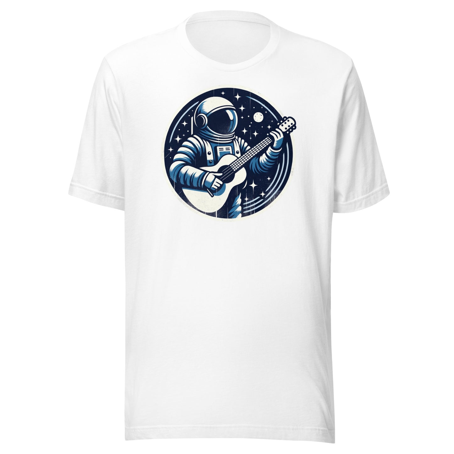 Stellar Riffs: Astronaut's Chill Space Melody - Cosmic Guitarist Unisex t-shirt