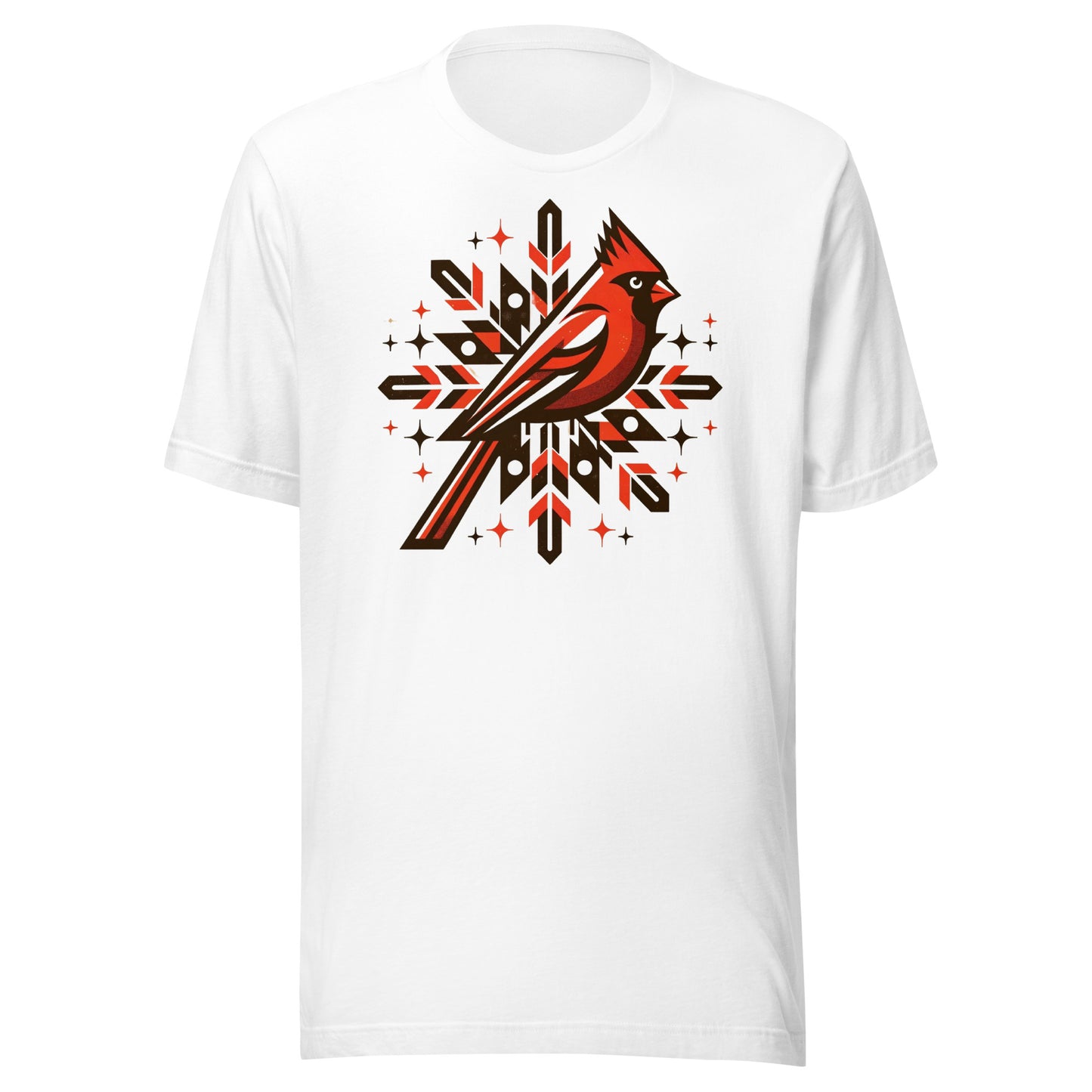 Cardinal Snowflake: Winter Snow Celebration Tee