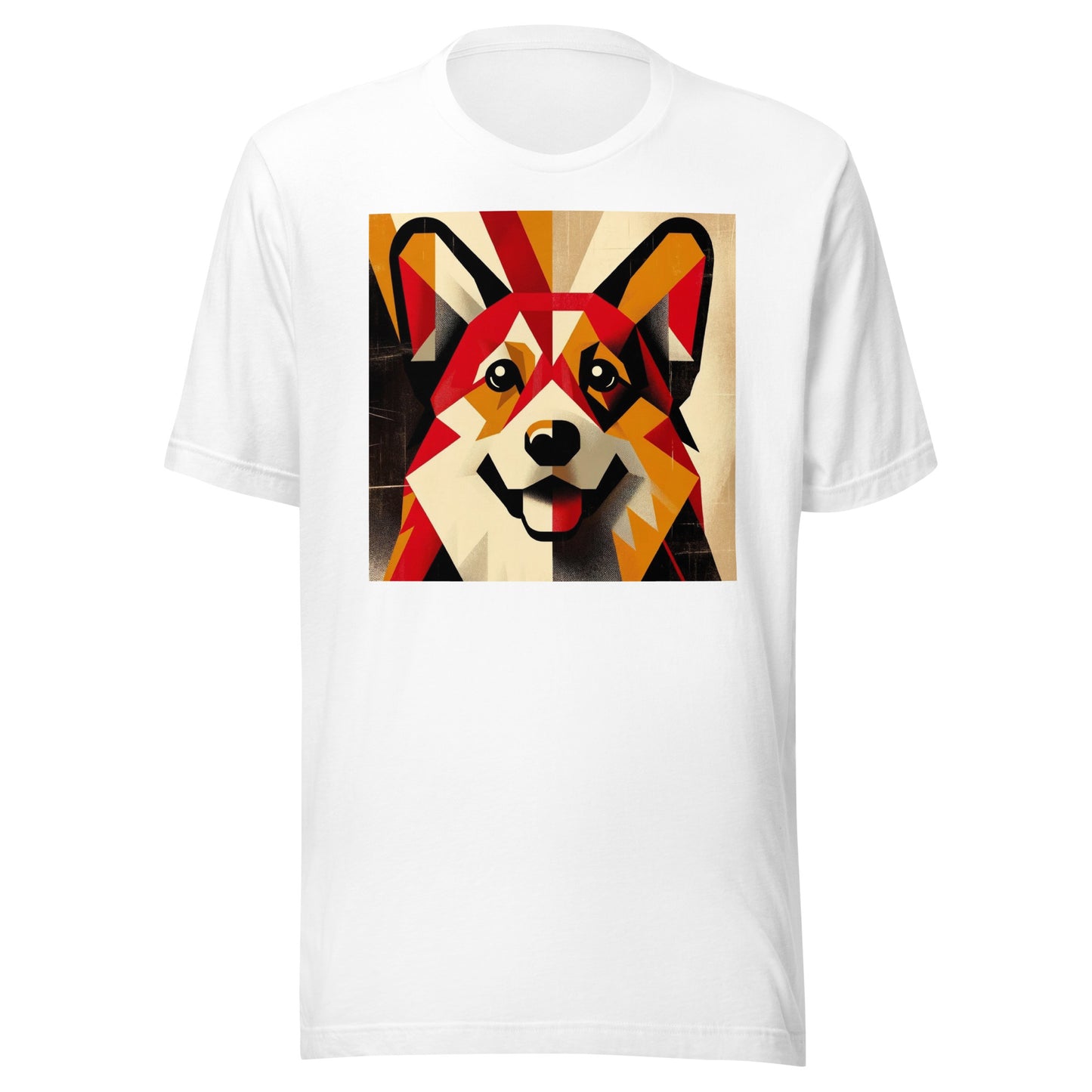 Iron Paws: Corgi Dog Charm - Radiant Red Majesty Unisex t-shirt