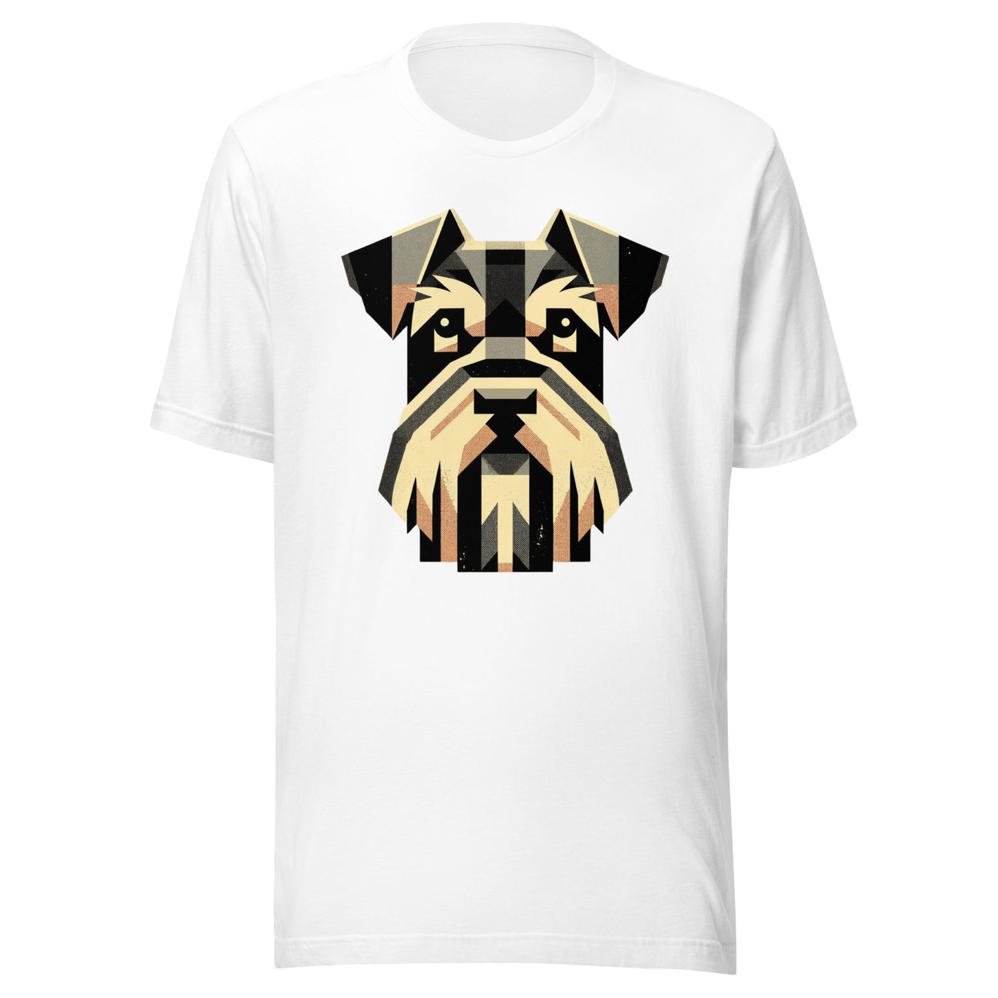 Iron Paws: Schnauzer Dog Stance - Bold Monochrome Guard Unisex t-shirt