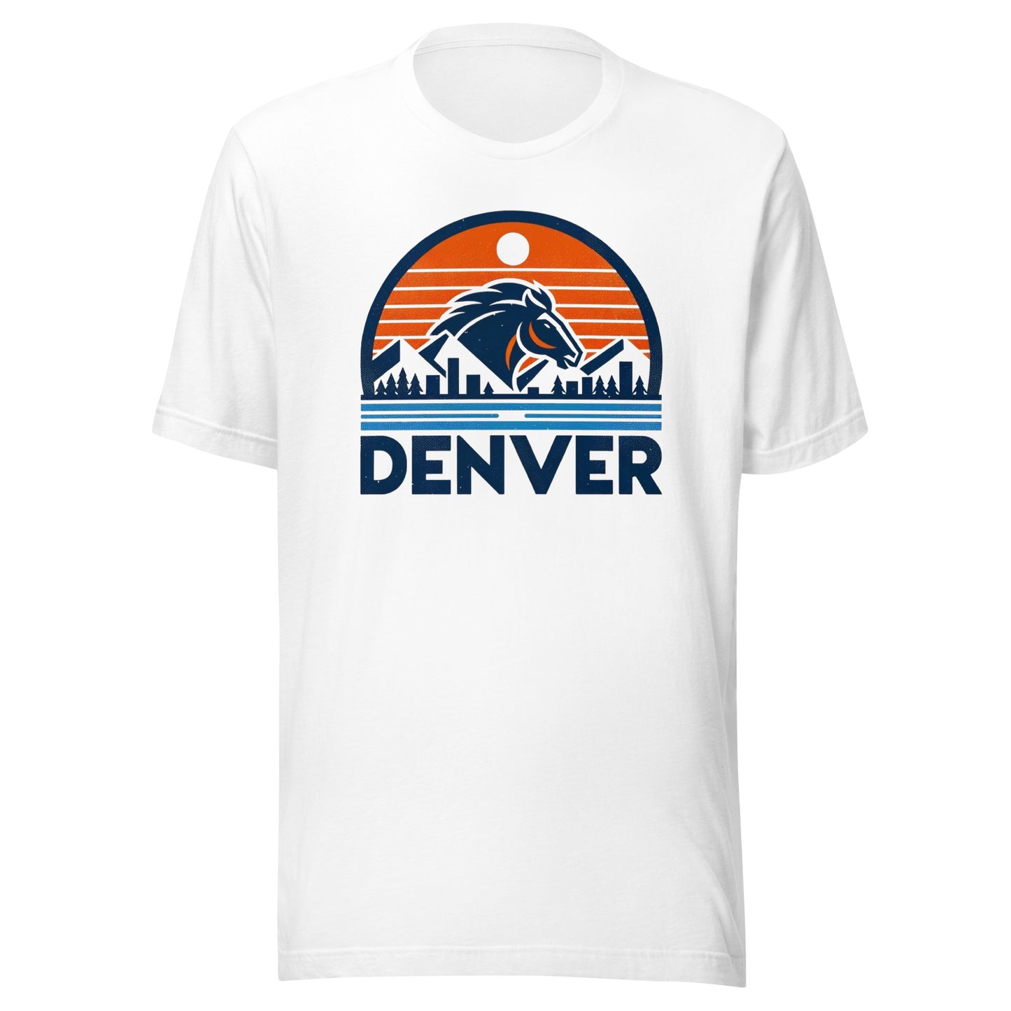 Denver Gridiron: Riding Momentum - Retro Football Tapestry Series Unisex t-shirt