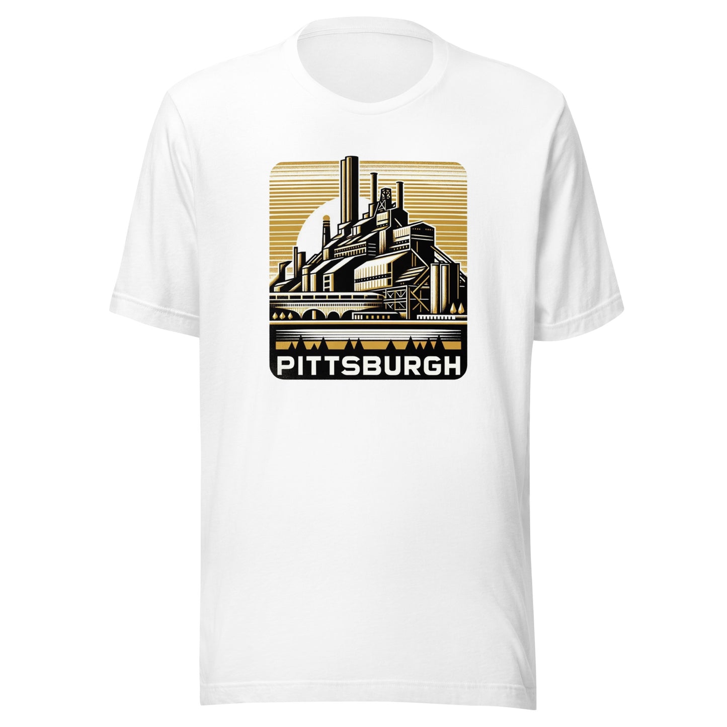 Pittsburgh Gridiron: Steel Mill Toughness - Retro Football Tapestry Series Unisex t-shirt