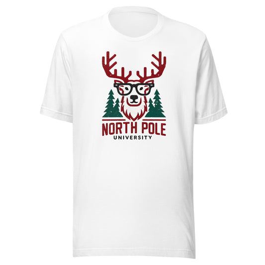 Christmas Holiday Geek: The Reindeer University of the North Pole Unisex t-shirt