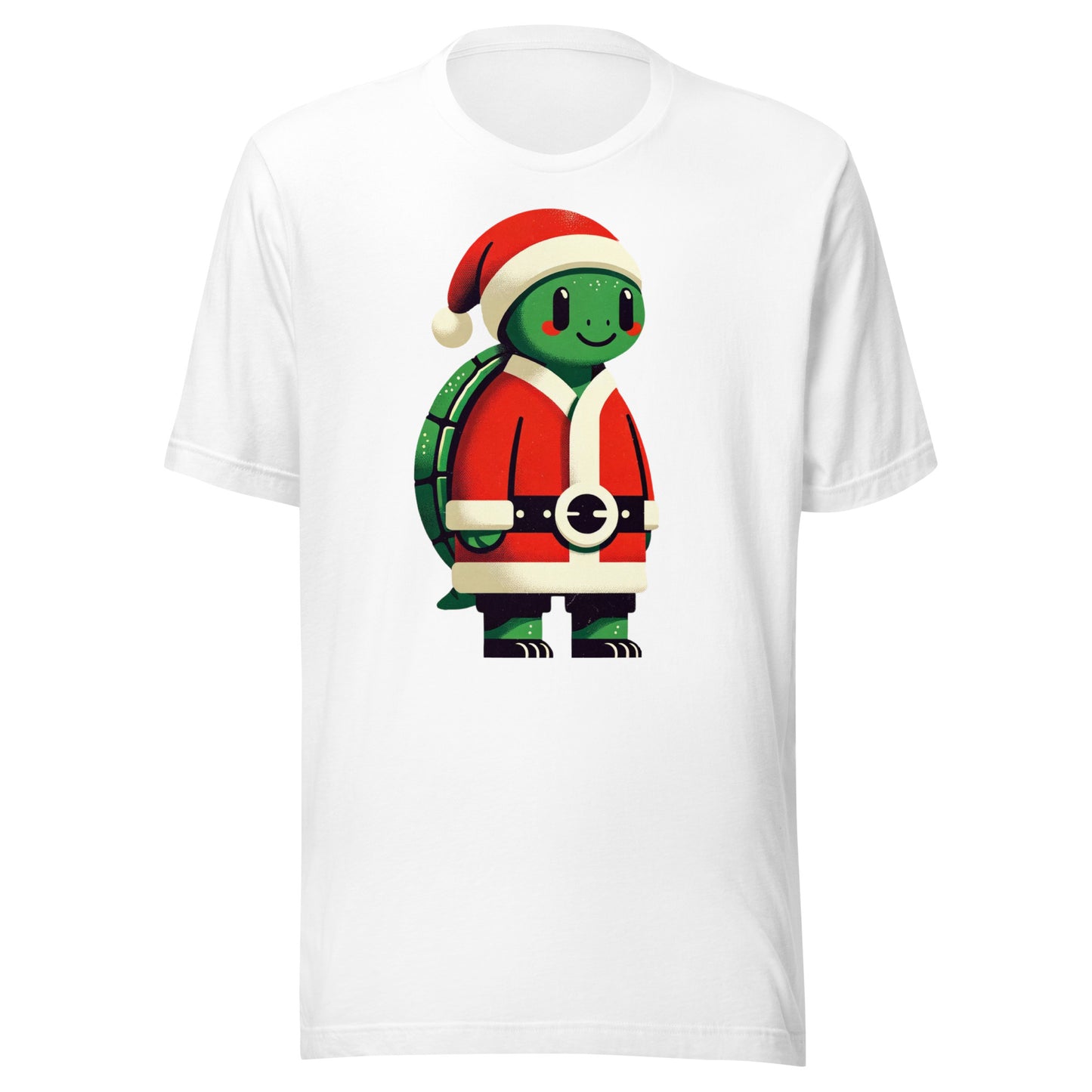Turtle in a Santa Suit: Spreading Happy Vintage Christmas Cheer Unisex t-shirt