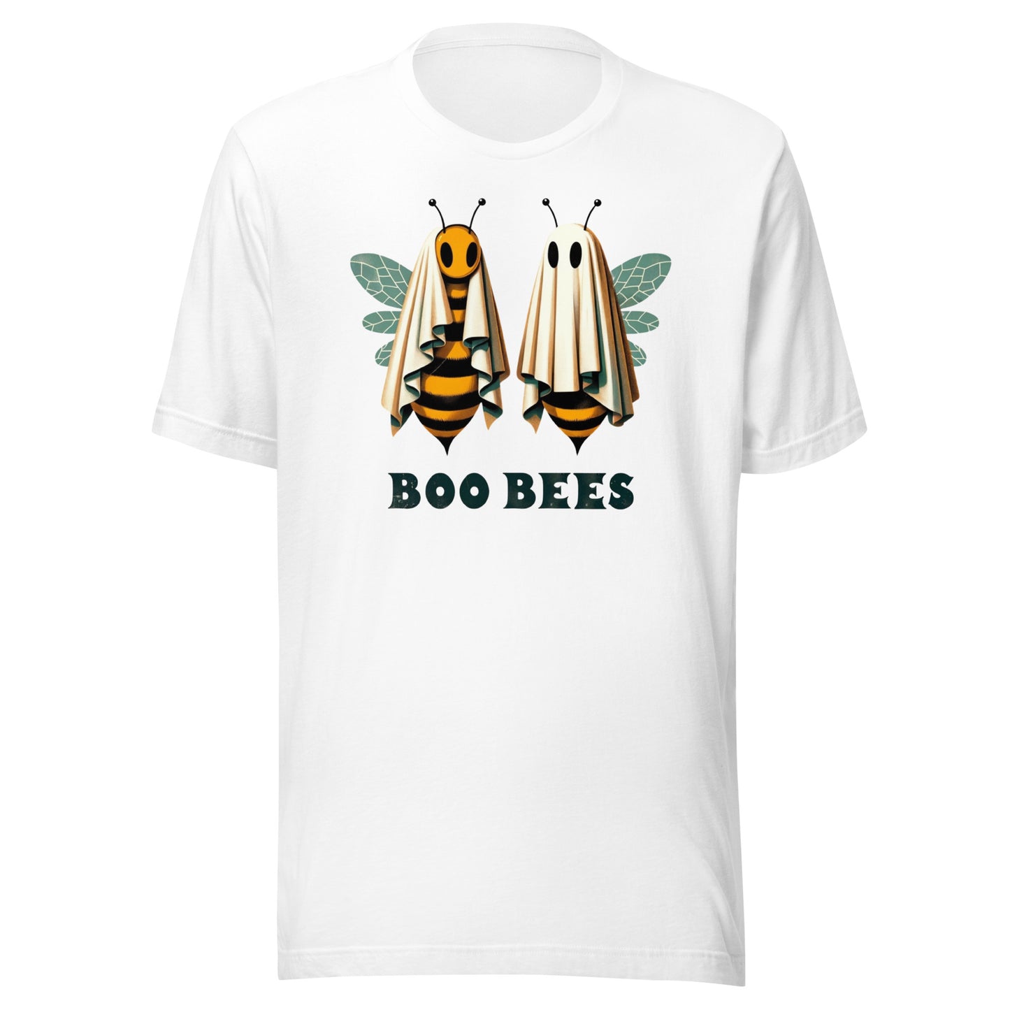 Boo Bees Halloween Ghost-Themed Graphic Unisex Tee