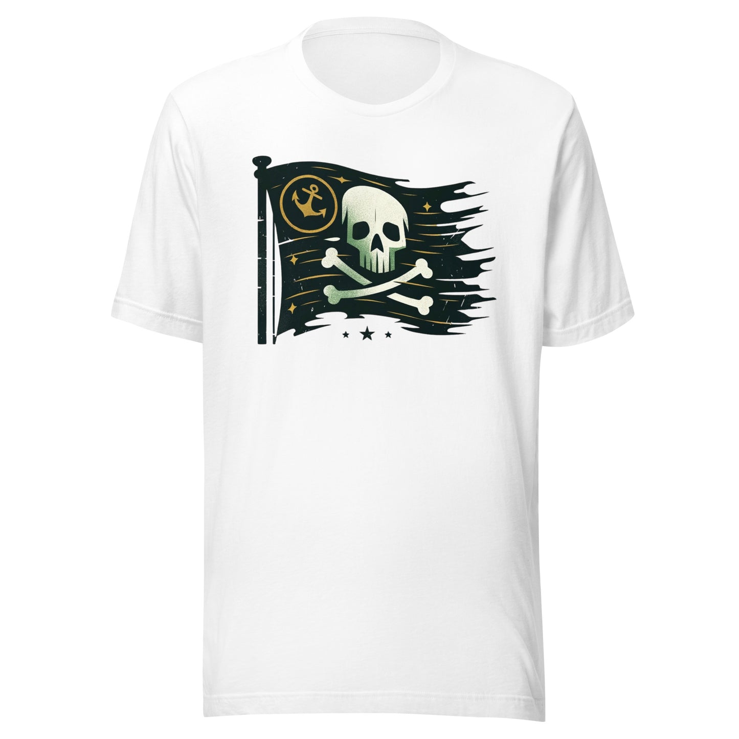 Galactic Buccaneers: Skull and Crossbones of the Cosmic Seas Unisex t-shirt