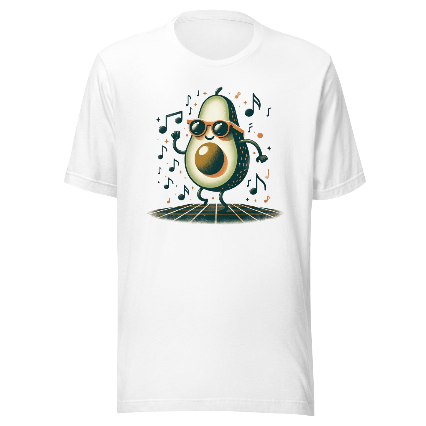 Avo-Beat - Funky Avocado with Music Rhythm Unisex Tee