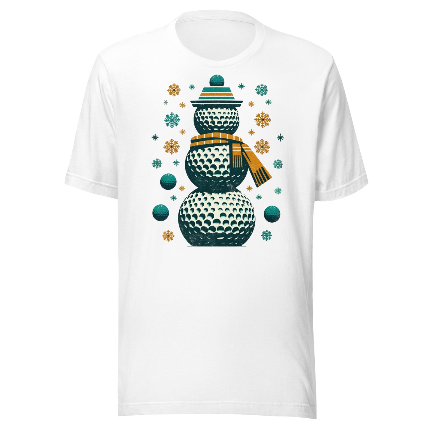 Golf Ball Snowman Graphic Unisex t-shirt