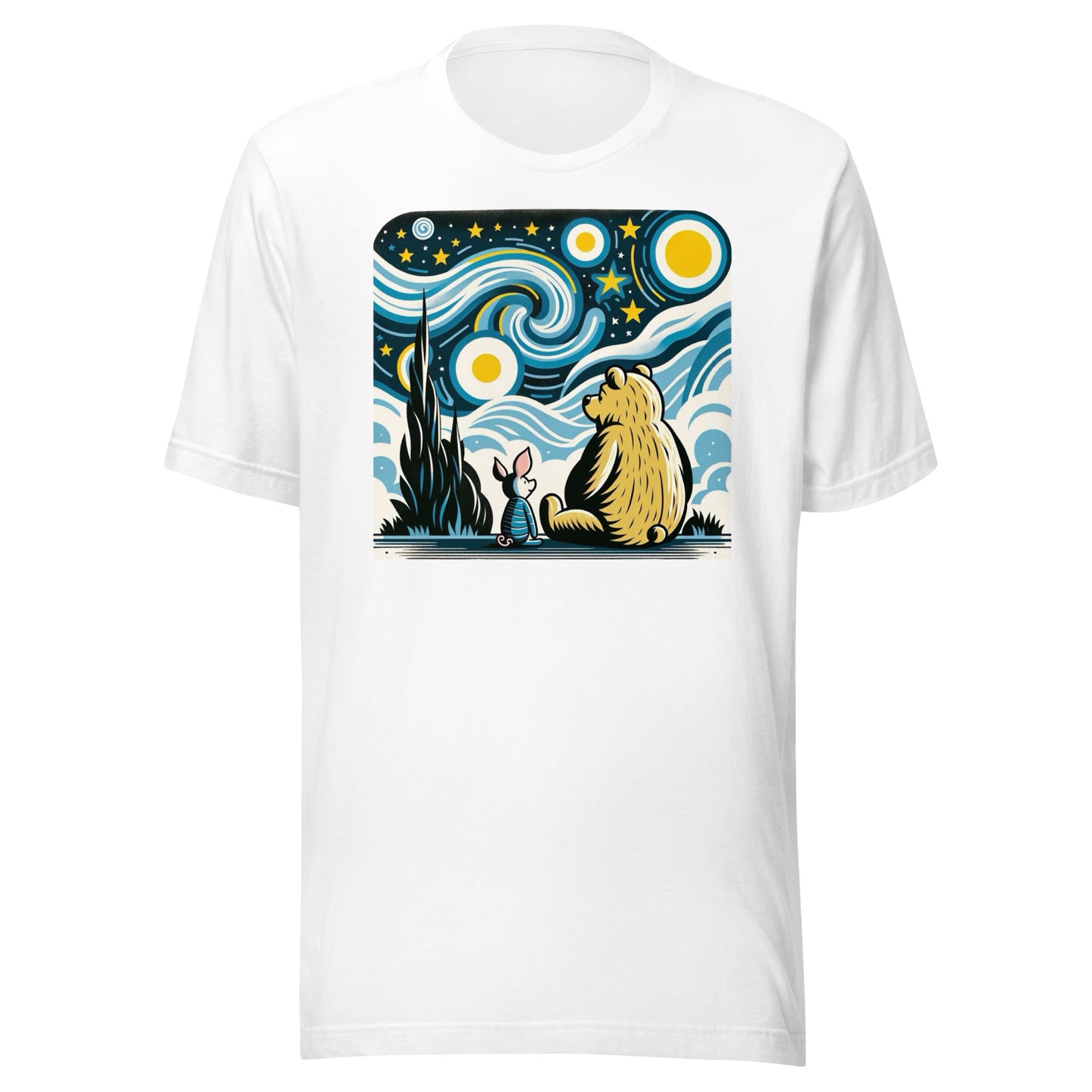 Starry Night Evening Pooh Relaxed Graphic Unisex t-shirt