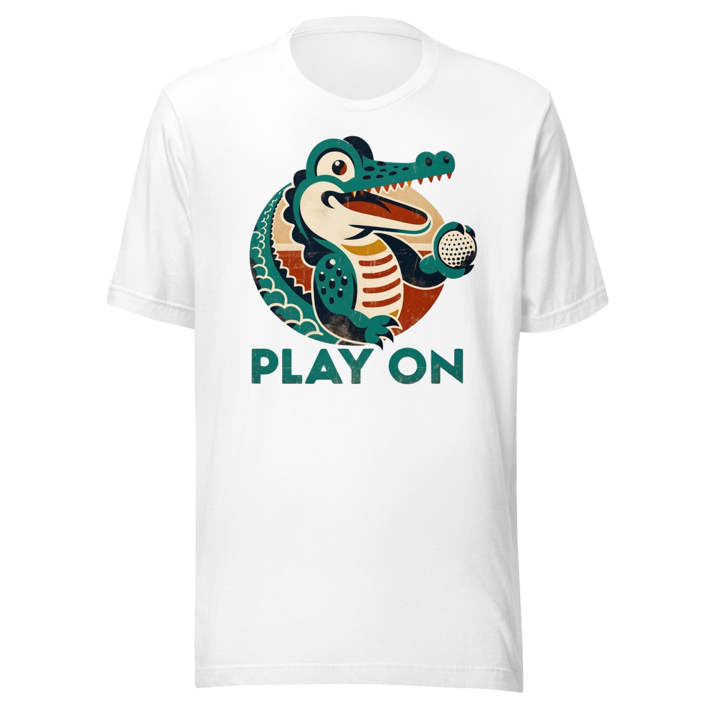 Golf Gator Play On Golfing Tee Unisex t-shirt
