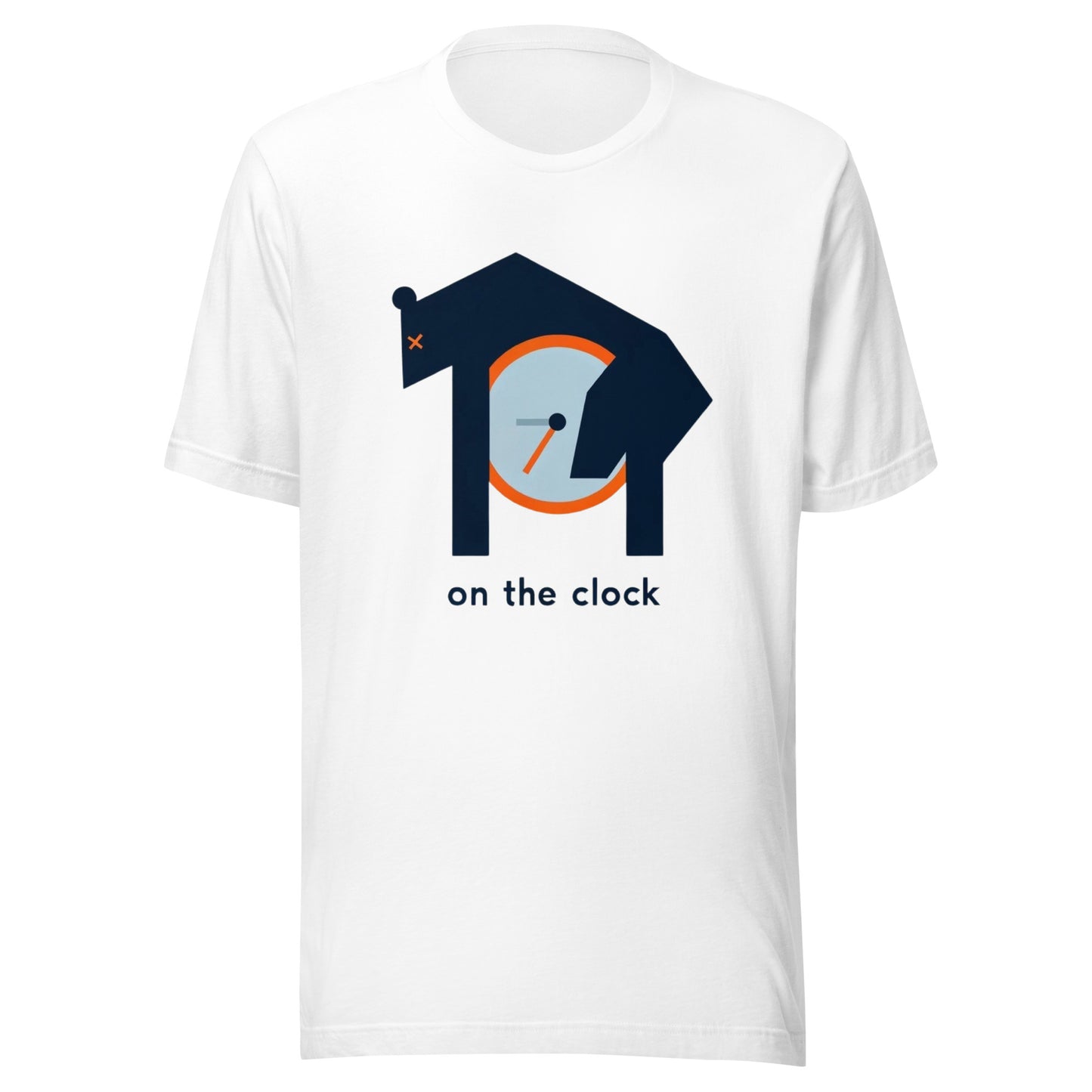 Draft Passed Out Bear "On The Clock" Minimalistic Graphic Tee Unisex t-shirt