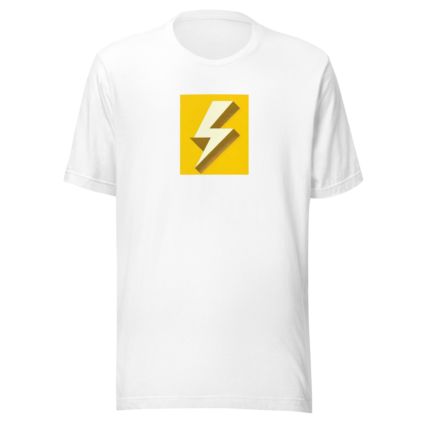 Sunshine Yellow Lightning Bolt Vintage Distressed Tee - Unisex
