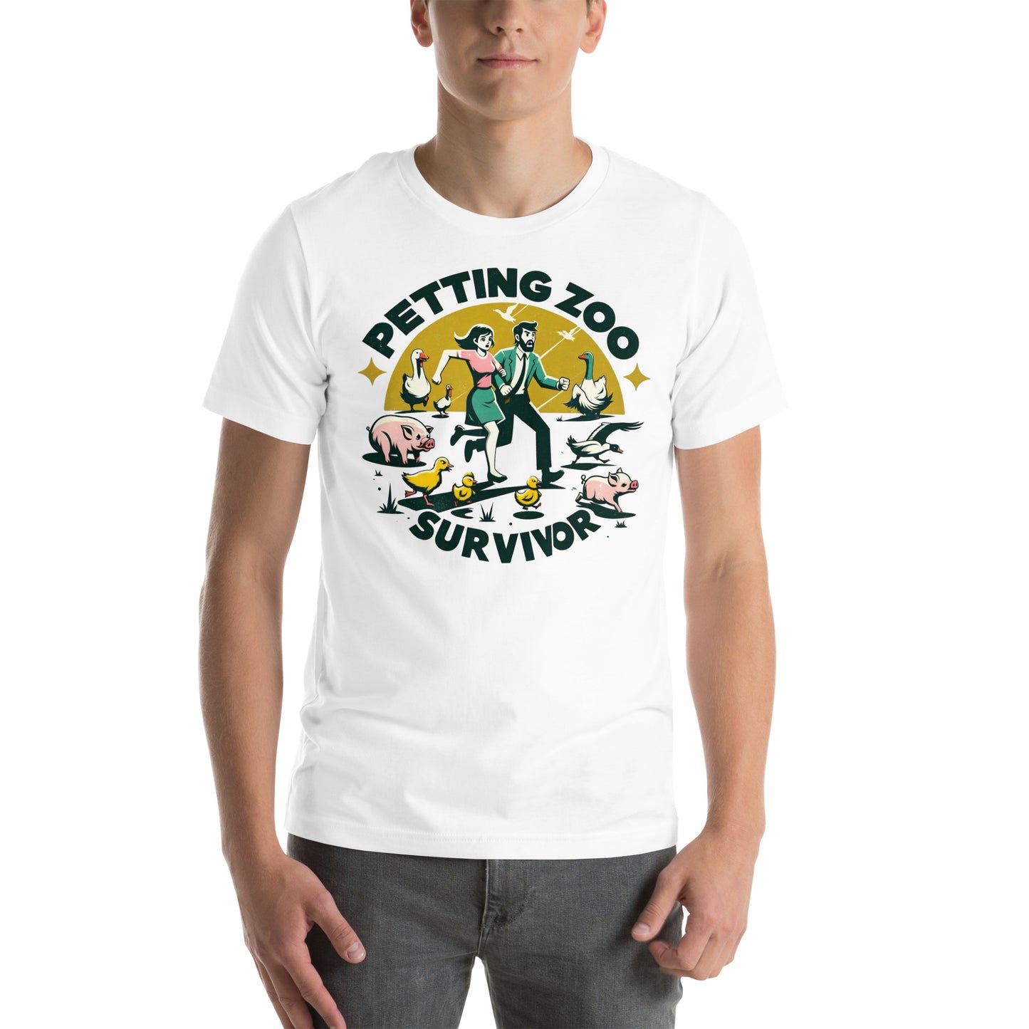 Petting Zoo Survivor Graphic Unisex t-shirt