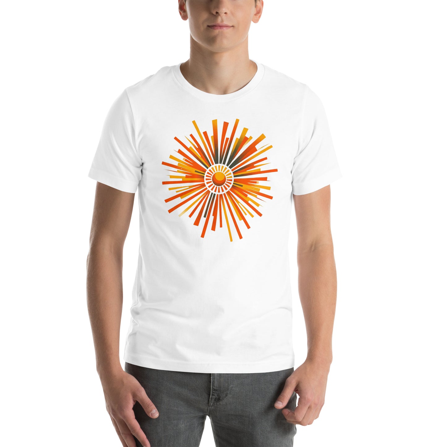 Retro Sunburst Abstract Unisex T-Shirt