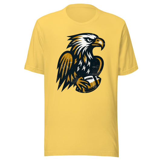 Iowa City Hawk Rustic Football Gridiron Gear Unisex Tee