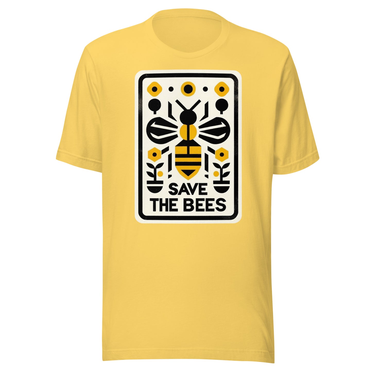 Minimalist Bee Conservation Graphic: Save The Bees Unisex t-shirt