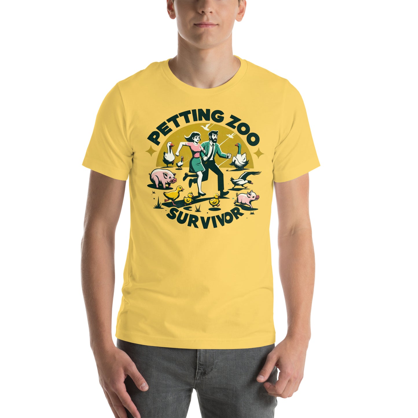 Petting Zoo Survivor Graphic Unisex t-shirt