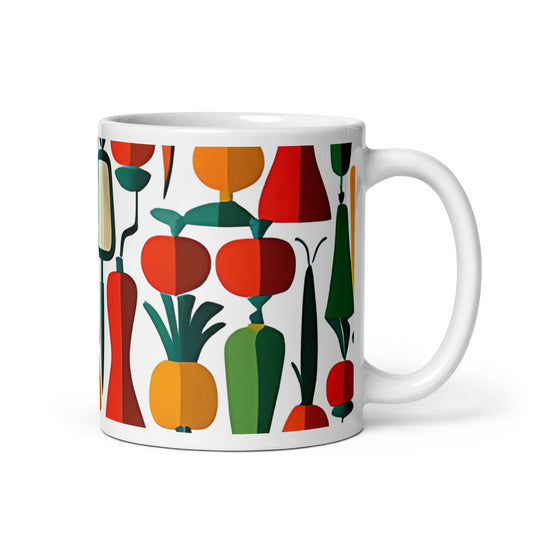 Natural Urban Metropolis - Minimalist Mornings Coffee Mug (Veggie Vibes)