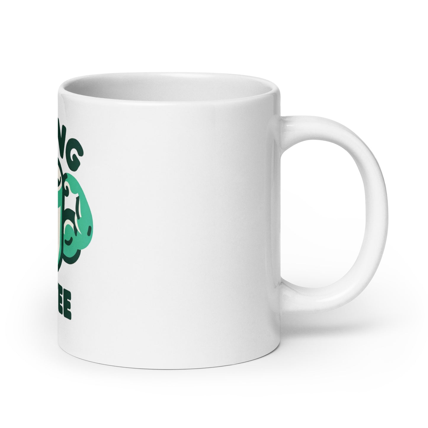 Strong Coffee Only: Mr. Buff Cup – White glossy mug