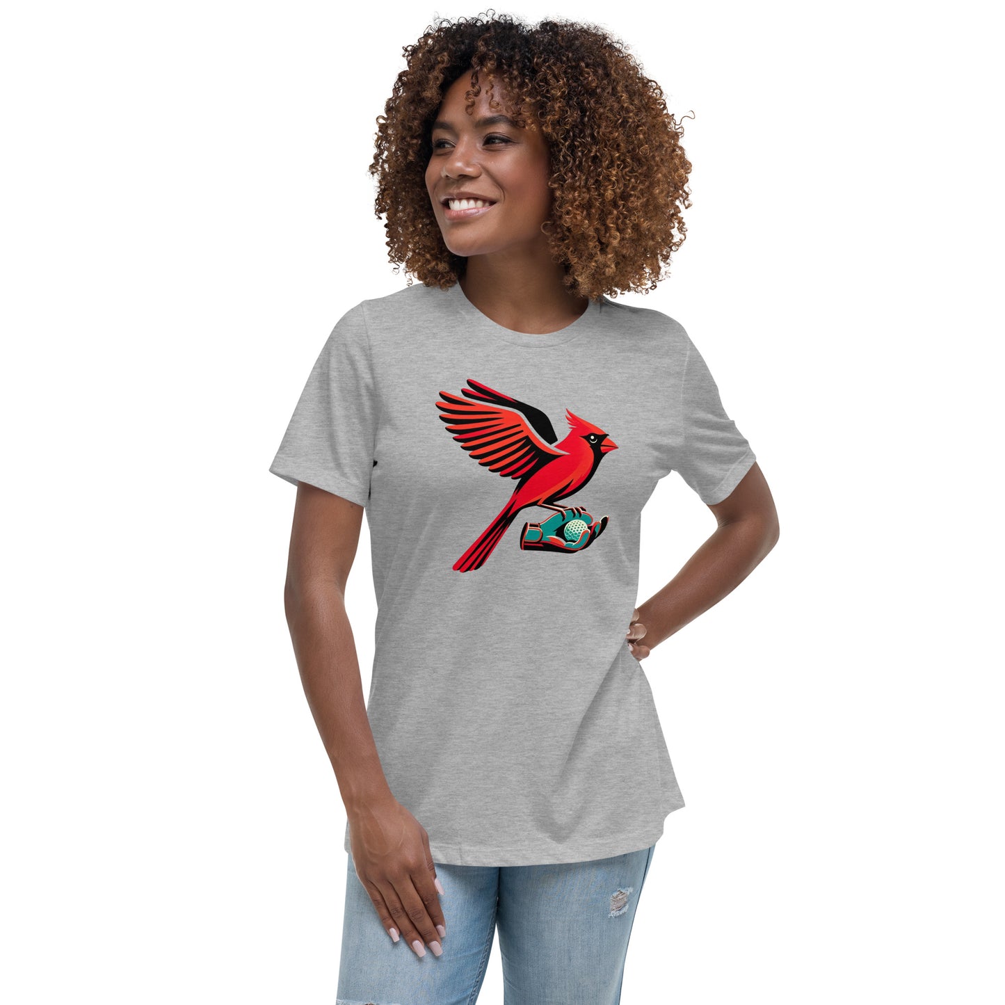 Golf Girl Minimalist Cardinal Birdie - Women’s Relaxed T-Shirt