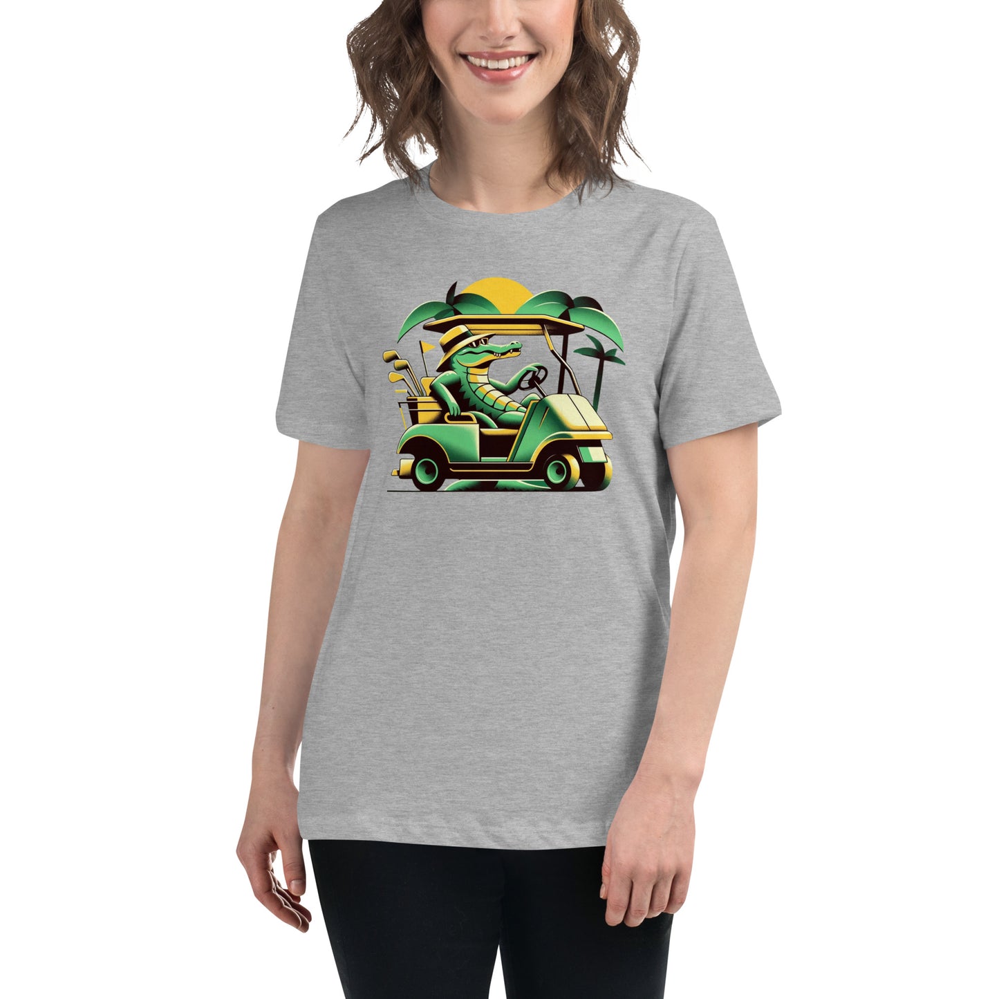 Golf Girl Minimalist Crocodile Caddy - Women’s Relaxed T-Shirt