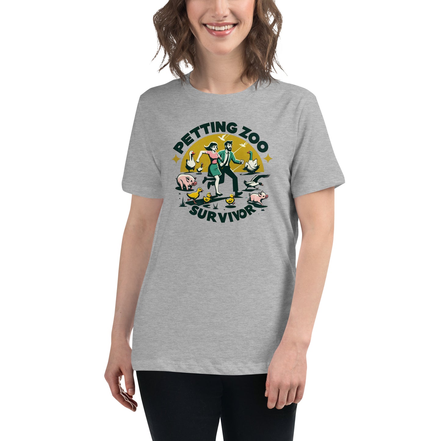 Petting Zoo Survivor Graphic Women's Relaxed T-Shirt