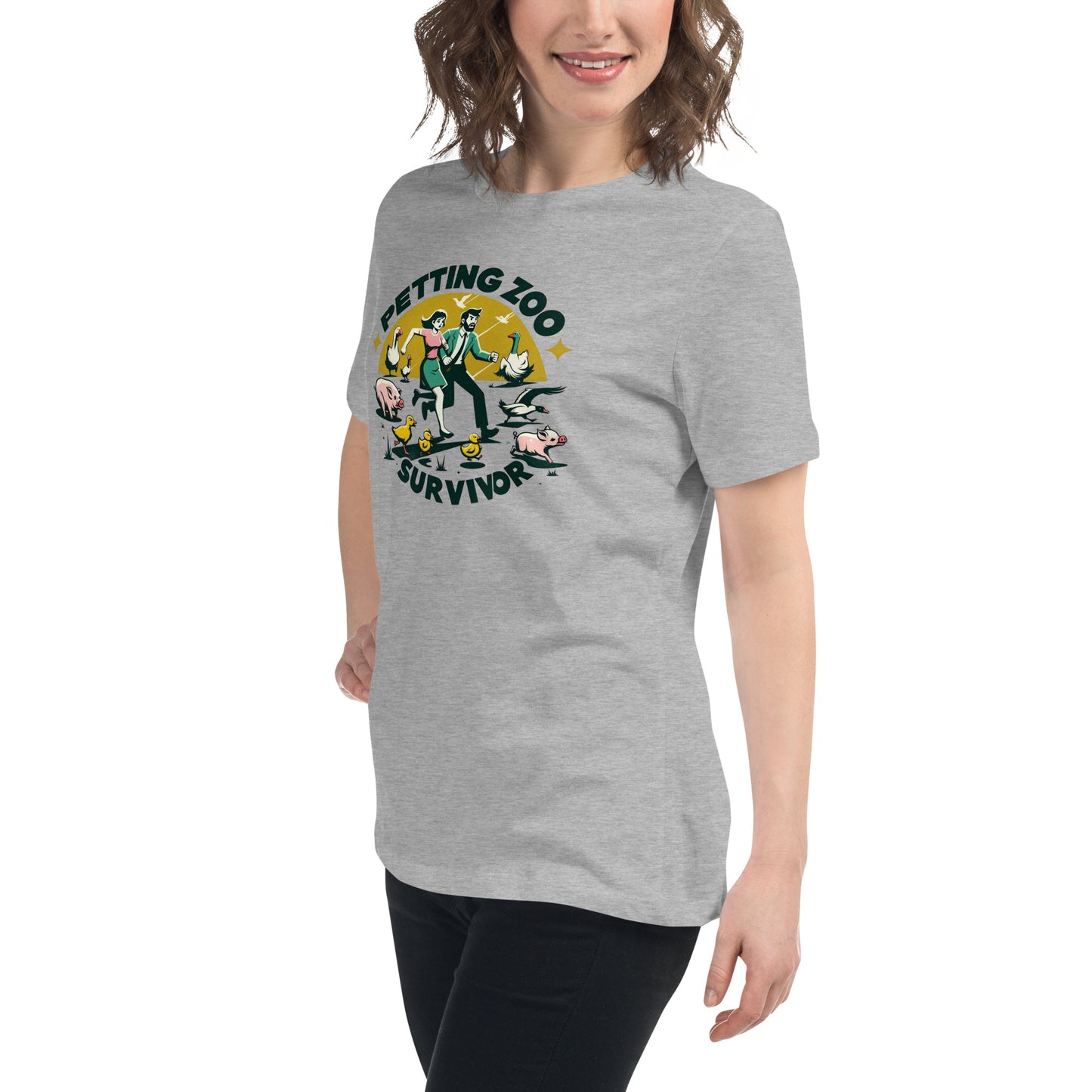 Petting Zoo Survivor Graphic Women's Relaxed T-Shirt