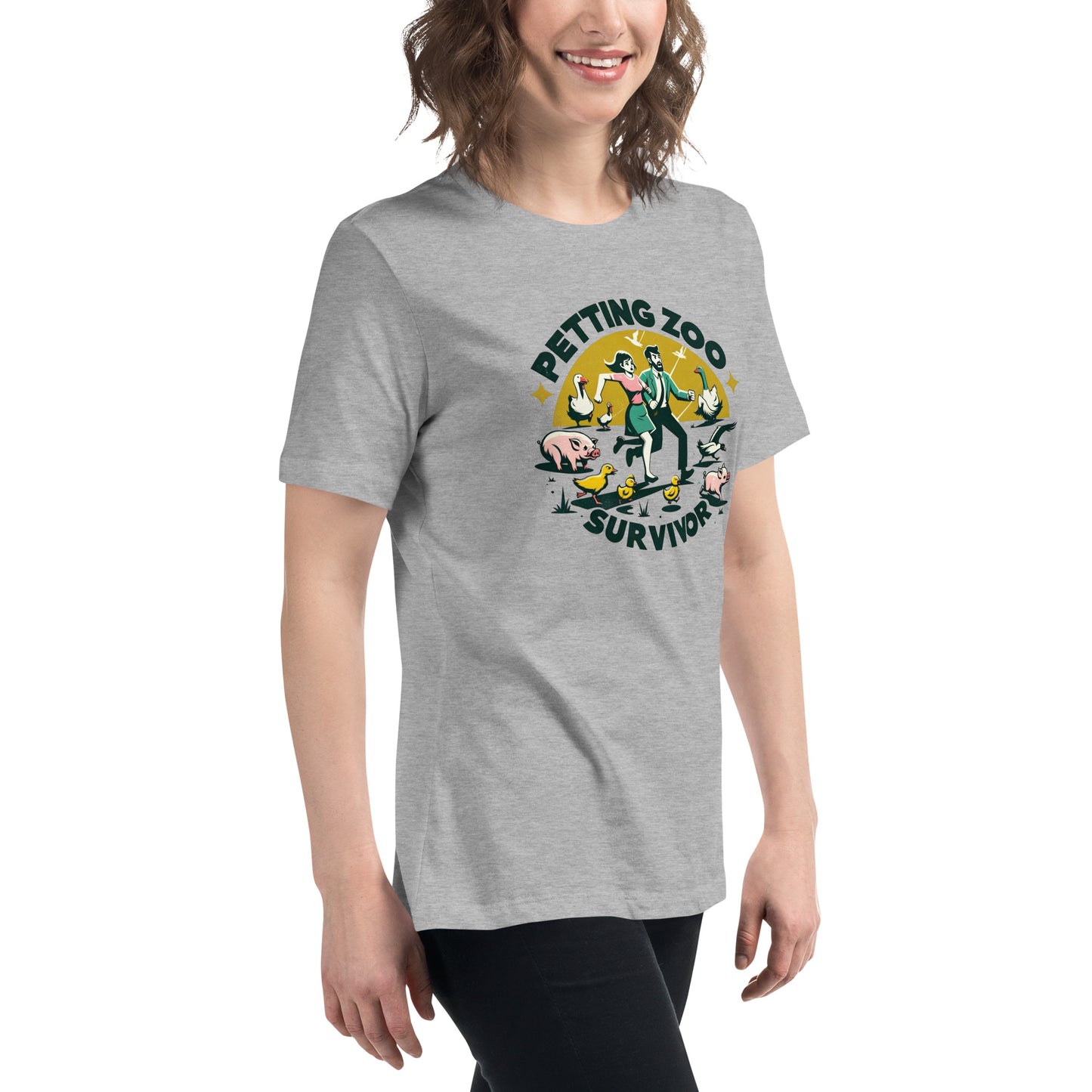 Petting Zoo Survivor Graphic Women's Relaxed T-Shirt