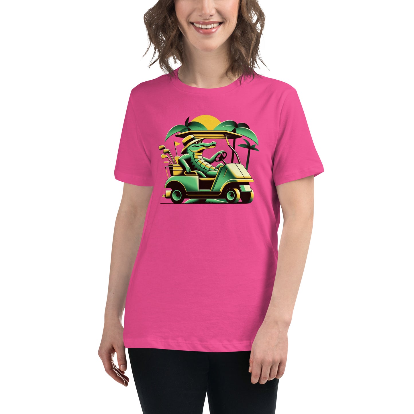 Golf Girl Minimalist Crocodile Caddy - Women’s Relaxed T-Shirt
