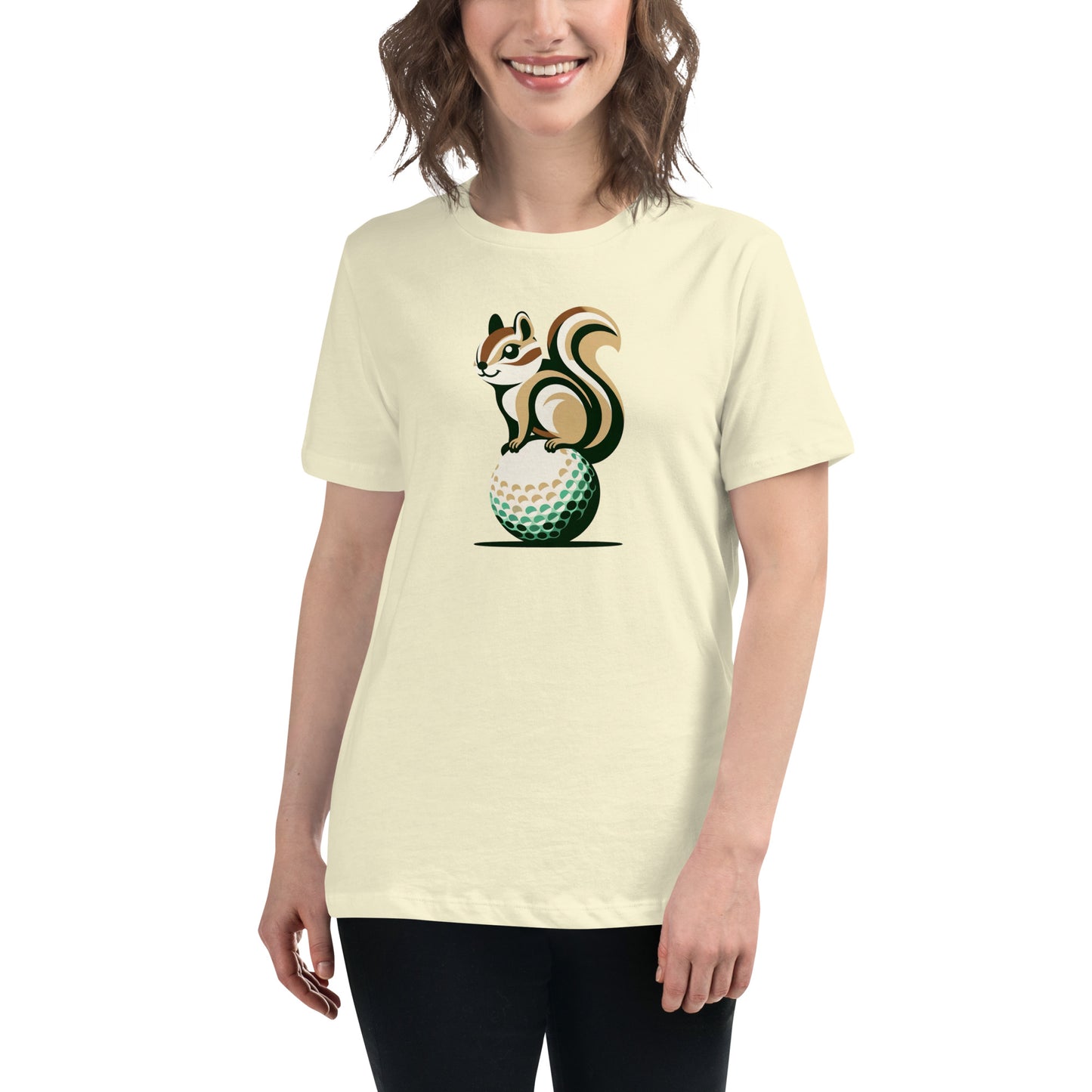 Golf Girl Minimalist Chipmunk Ace - Women’s Relaxed T-Shirt