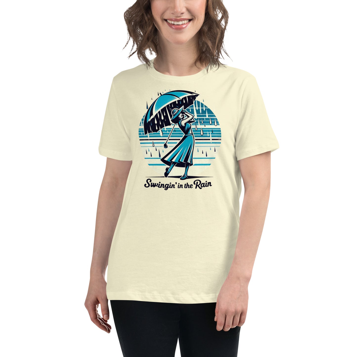 Swinging in the Rain Women's Golf Relaxed T-Shirt